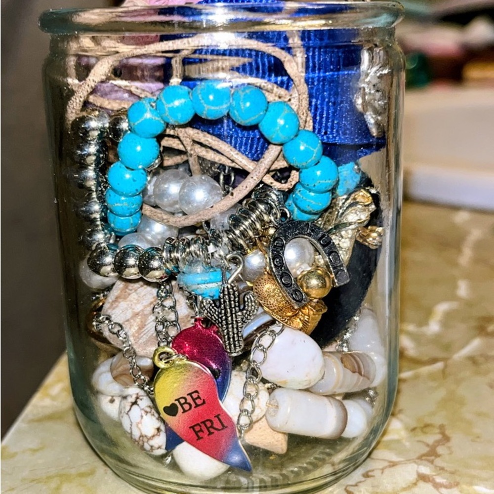 Mixed jewelry jar